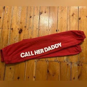 Call Her Daddy Tour Merch Red Sweatpants